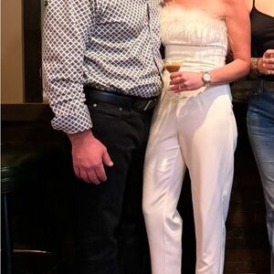 Gianni Bini White strapless jumpsuit. Size 2